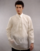Men's Barong Cream Jusi fabric 100365 Cream Men's Barong Cream Jusi fabric 100365 Cream